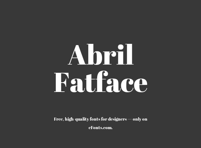 Abril Fatface Font