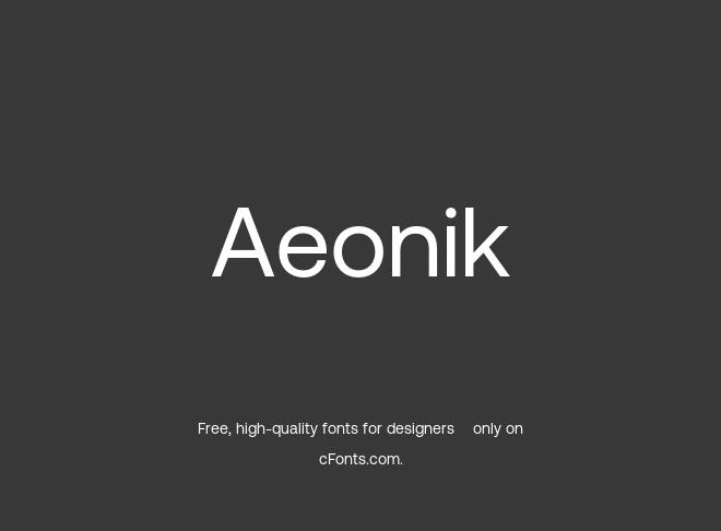 Aeonik Font