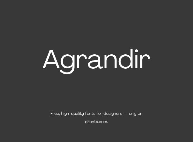 Agrandir Font Family