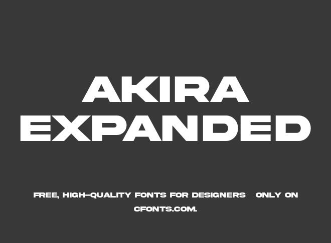 Akira Expanded Font