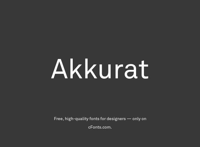 Akkurat Font