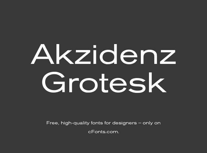 Akzidenz Grotesk Font