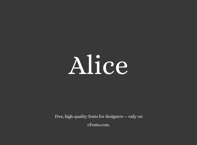 Alice Font