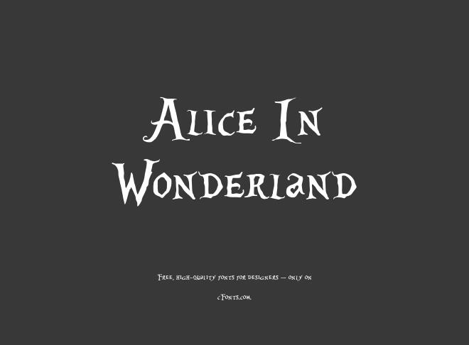Alice In Wonderland Font