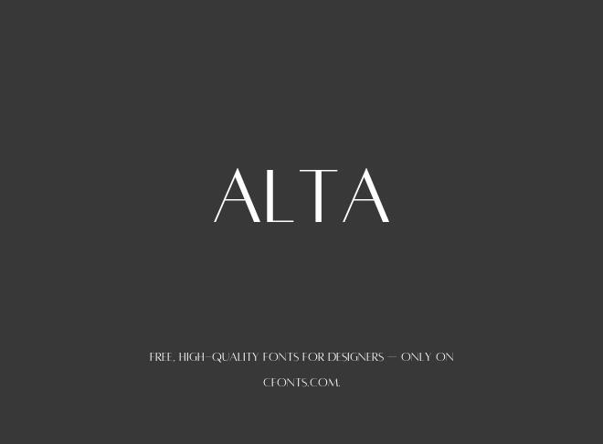 Alta Font