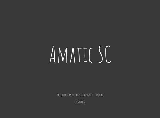 Amatic SC Font