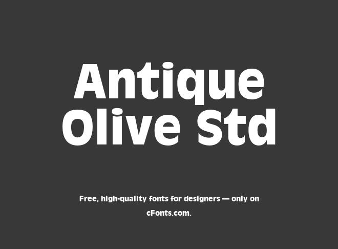 Antique Olive Std Font