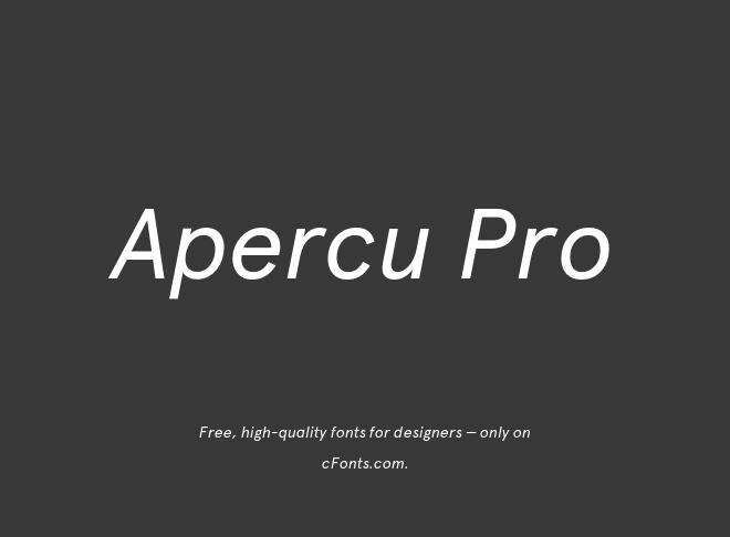Apercu Pro Font