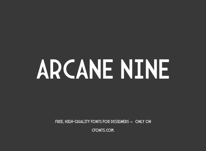 Arcane Nine Font