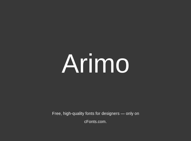 Arimo Font