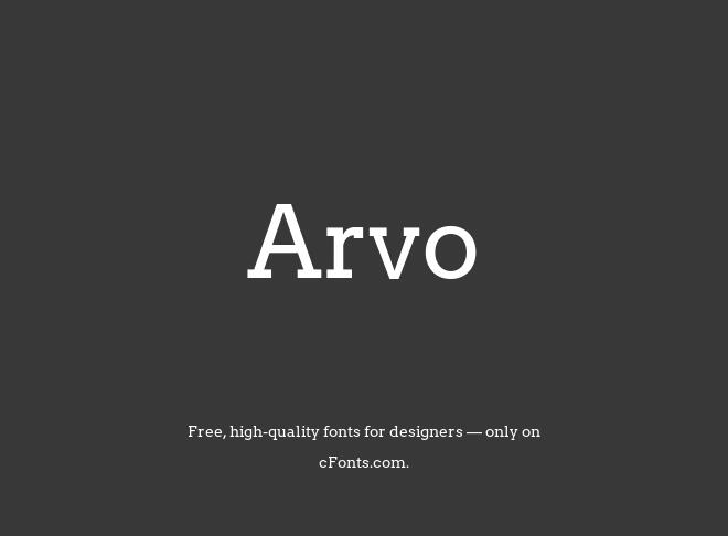 Arvo Font