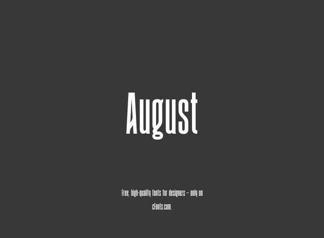 August Font