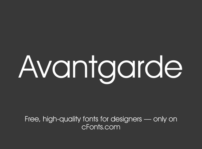 Avantgarde Font