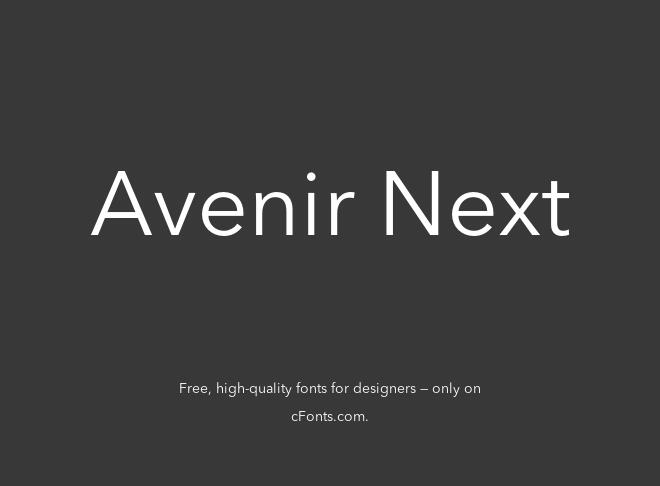 Avenir Next Font