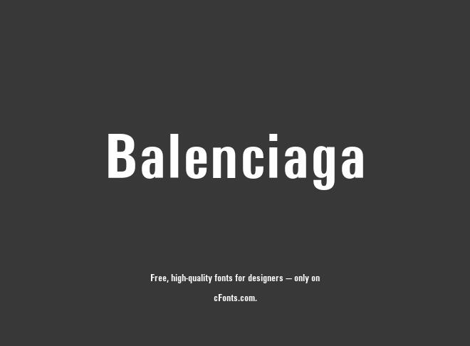 Balenciaga Font