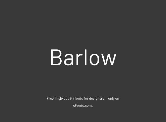 Barlow Font