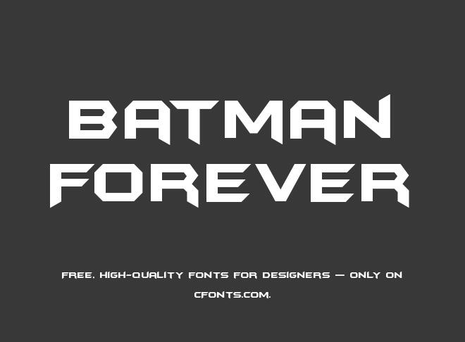 Batman Forever Font