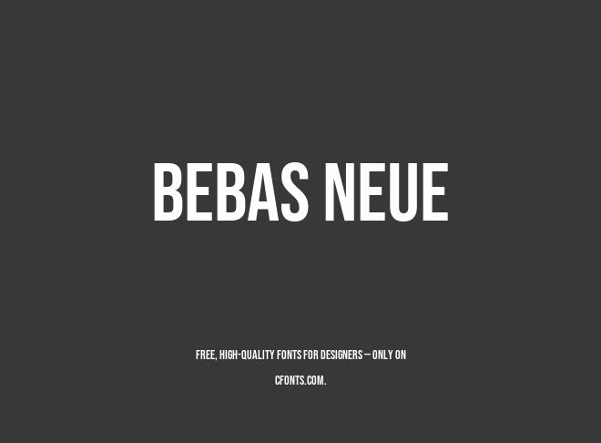 Bebas Neue Font