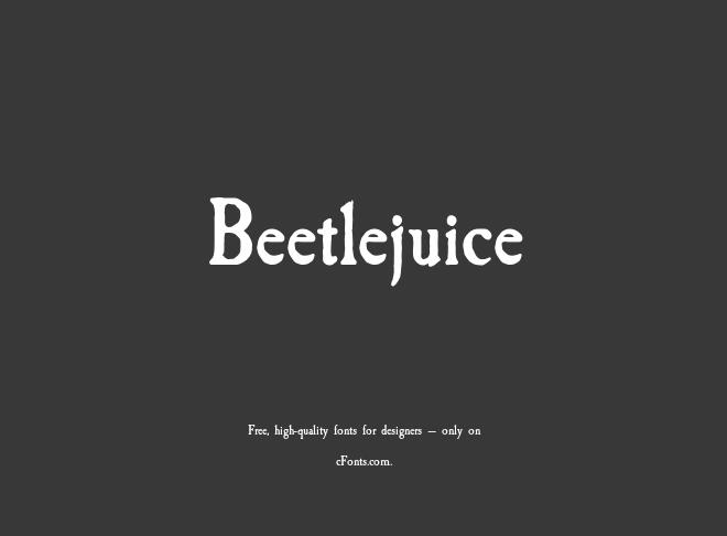 Beetlejuice Font