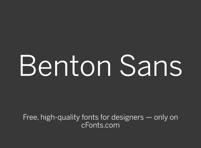 Benton Sans Font