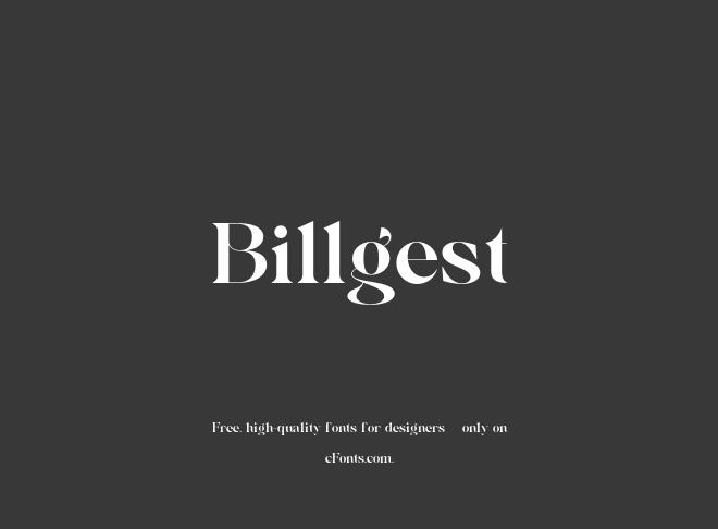 Billgest Font