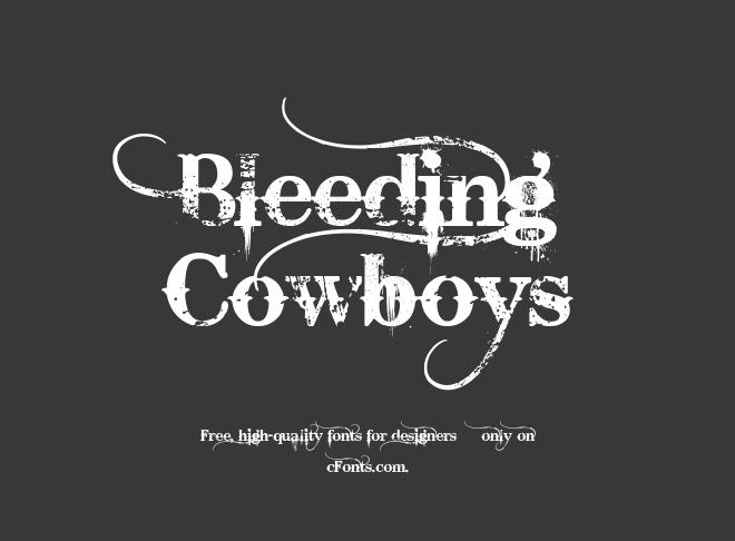 Bleeding Cowboys Font