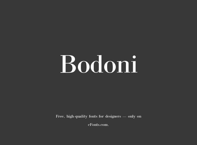 Bodoni Font