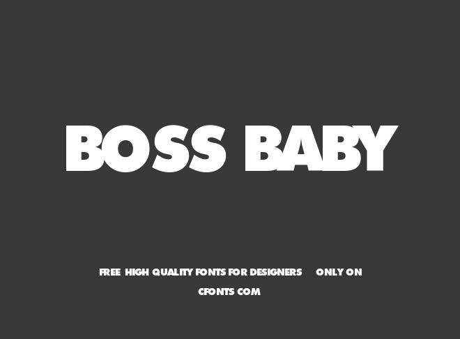 Boss Baby Font