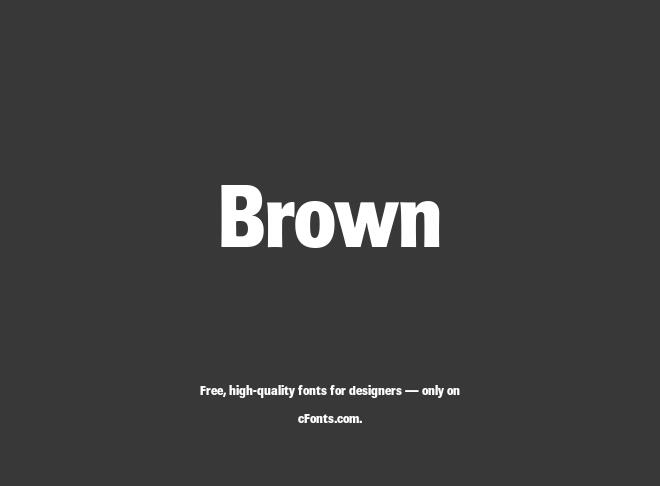 Brown Font