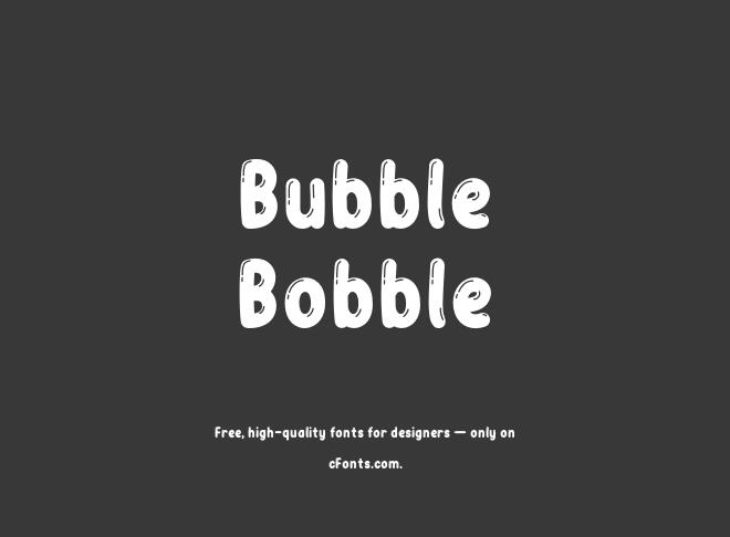 Bubble Bobble Font