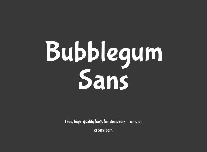 Bubblegum Sans Font