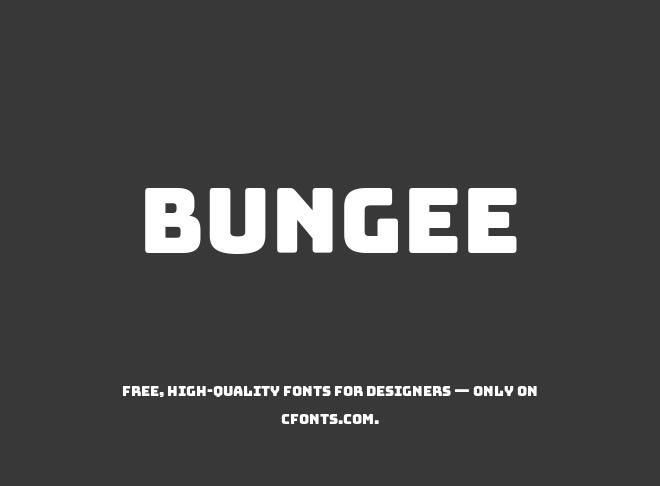 Bungee Font