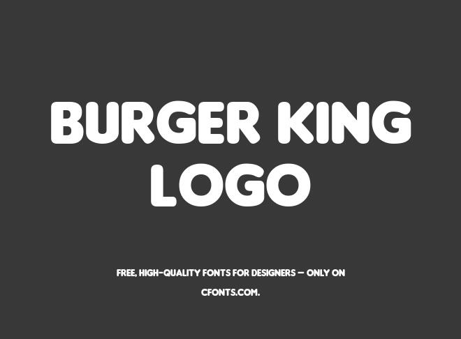 Burger King Logo Font