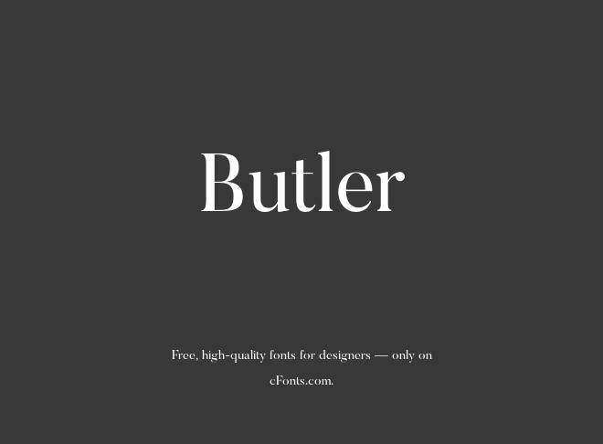 Butler Font