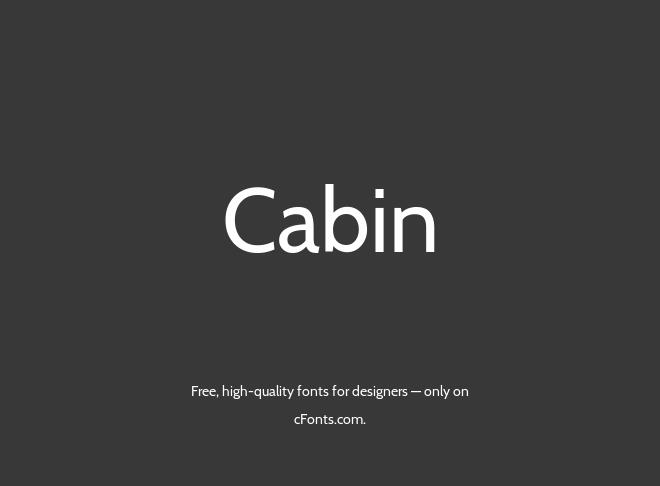 Cabin Font