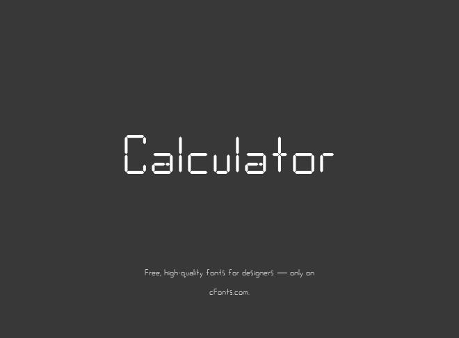 Calculator Font