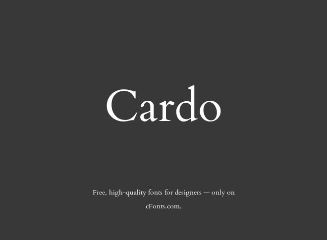 Cardo Font