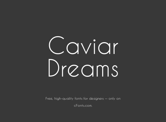 Caviar Dreams Font