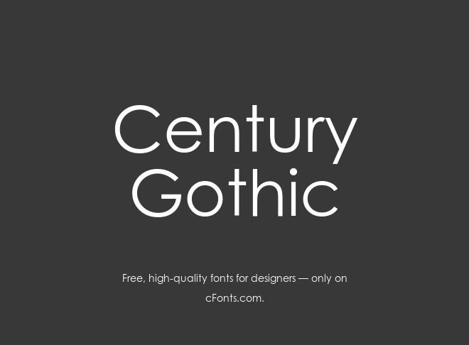 Century Gothic Font
