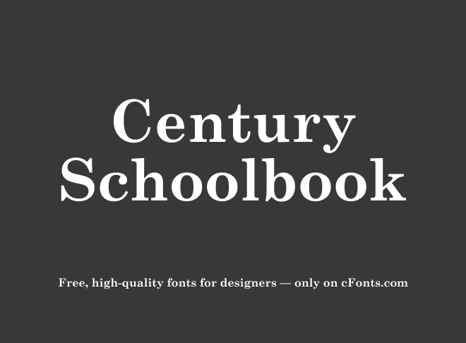 Century Schoolbook Font