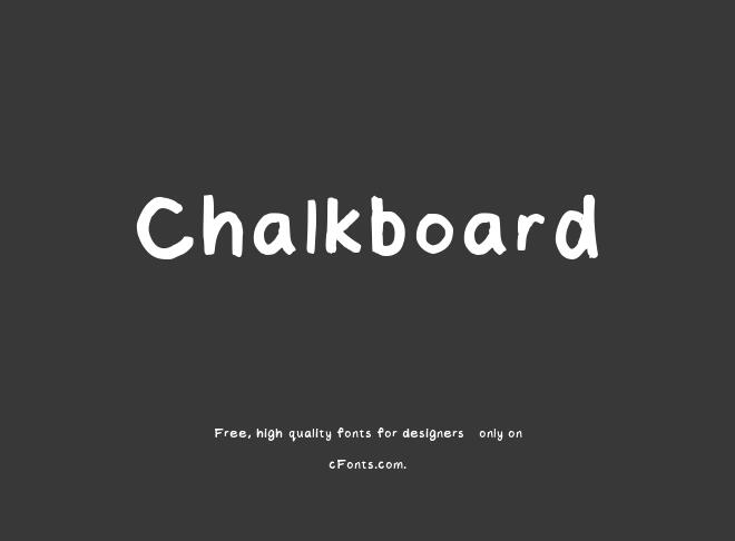 Chalkboard Font