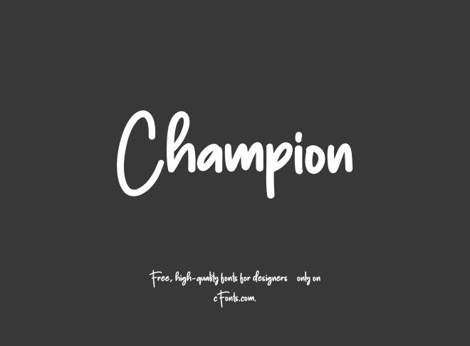 Champion Font
