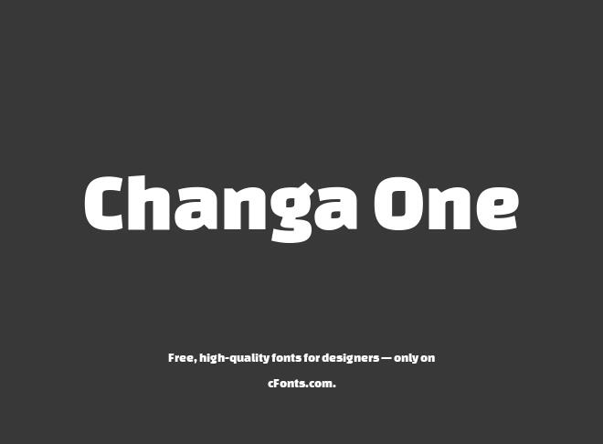 Changa One Font