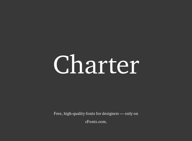 Charter Font