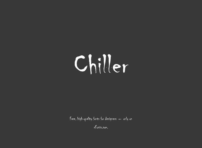 Chiller Font
