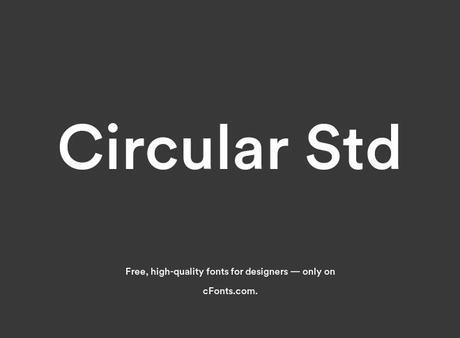 Circular Std Font