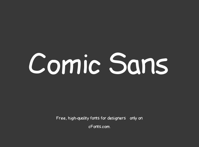 Comic Sans Font