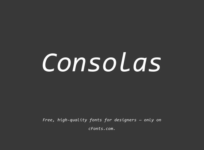 Consolas Font