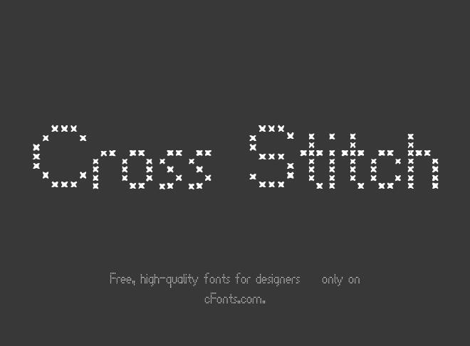 Cross Stitch Font
