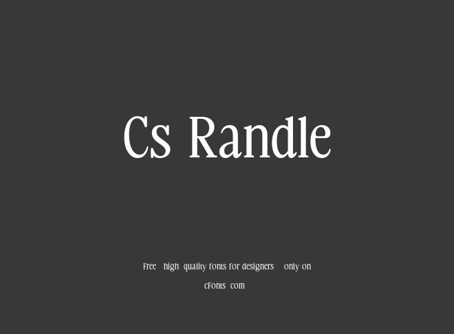 Cs Randle Font